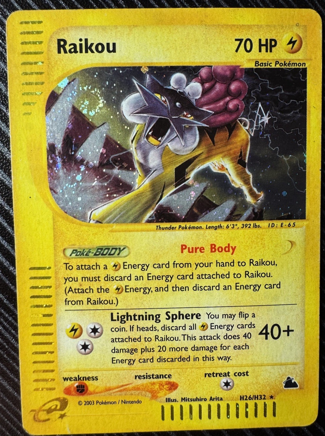 Raikou Holo H26/H32 - Skyridge 2003 - Lightly Played Condition