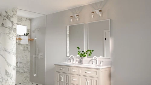 Quoizel BTC8614 Baltic 2 Light 15"W Vanity Light - White - Picture 3 of 11