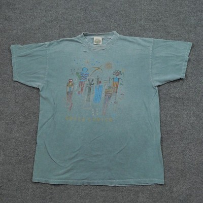 Vintage Bryce Canyon T Shirt Mens XL Green Native Art Nature Distressed Grunge