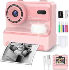 Macchina Fotografica Bambini Istantanea, 48M/1080P Fotocamera Bambini Selfie, 2.