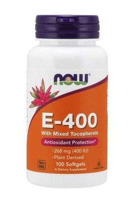 NOW FOODS NATÜRLICHES E-400 MIT MIXED TOCOPHEROLEN 100 SOFTGELKAP