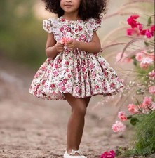 Dollcake Ask Amy Dress Floral Lace Cotton Girls Size 10 Flower Girl Wedding