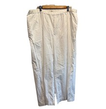NWOT EILEEN FISHER Ankle Organic Cotton Stretch Elastic Waist Pants White Sz 2X