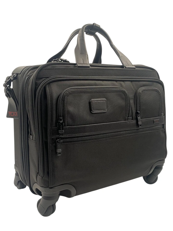 *NEW* TUMI ALPHA 2 4 WHEEL DELUXE BRIEF WITH LAPTOP CASE - Bild 3 von 4