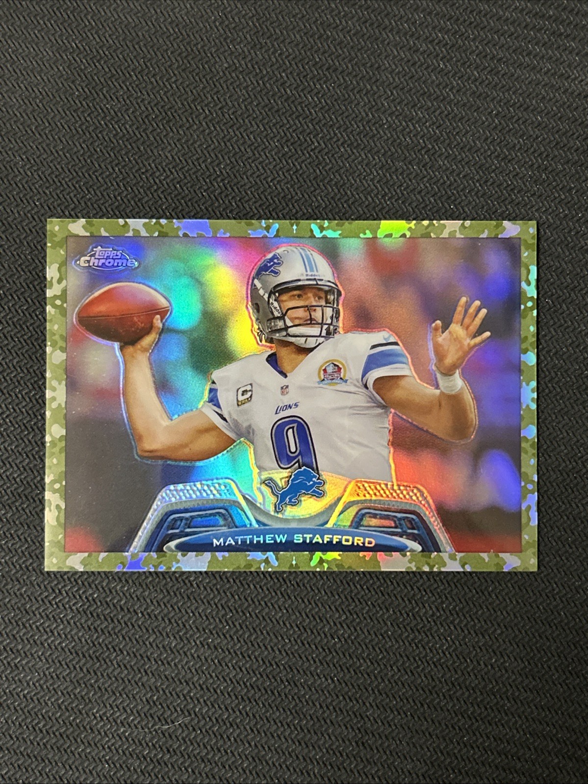 2013 TOPPS CHROME CAMO REFRACTOR #140 - MATTHEW STAFFORD #ED 433/499