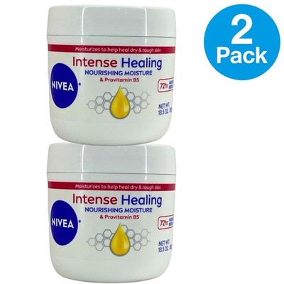Nivea Intense Healing Body Cream Nourishing Moisture Provitamin B5 13.5oz 2 Pack
