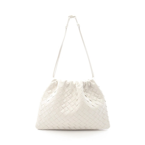 【Bag】BOTTEGA VENETA DUST BAG Intrecciato One-Shoulder Bag Leather Off-White