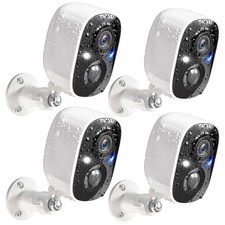 Security Cameras Wireless Outdoor 4 Pack, 2K Battery Powered Cameras for Home...
