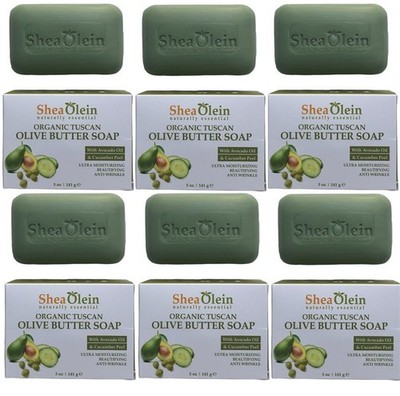6 Pack Shea Olein -Organic Tuscan Olive Butter - Soap 5 oz