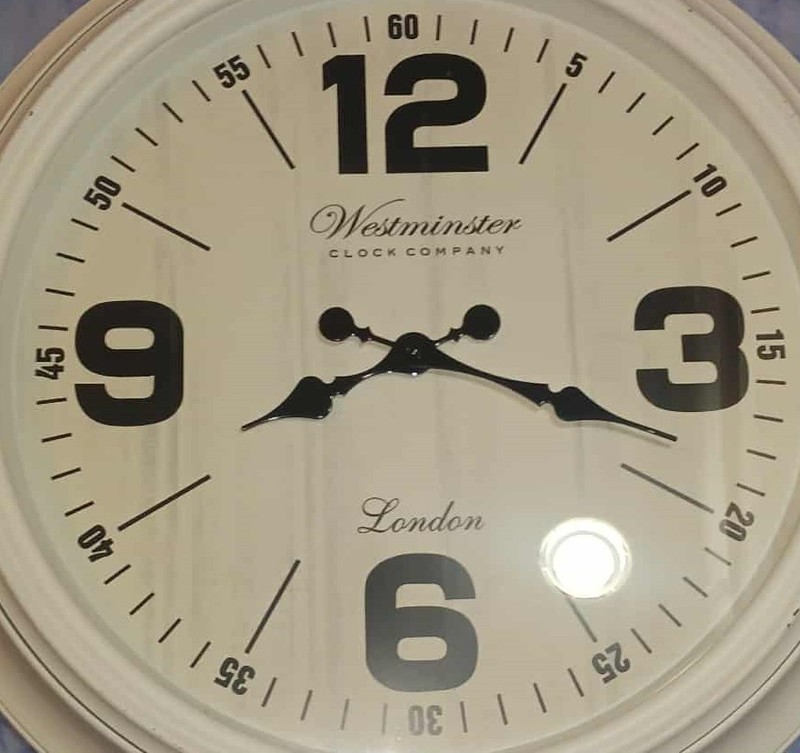 Westminster Clock Company Always Home International  Wall Clock White