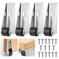 4 Pack Bedroom Door Sinking Repair Caster Wheels, 0.9Inch black