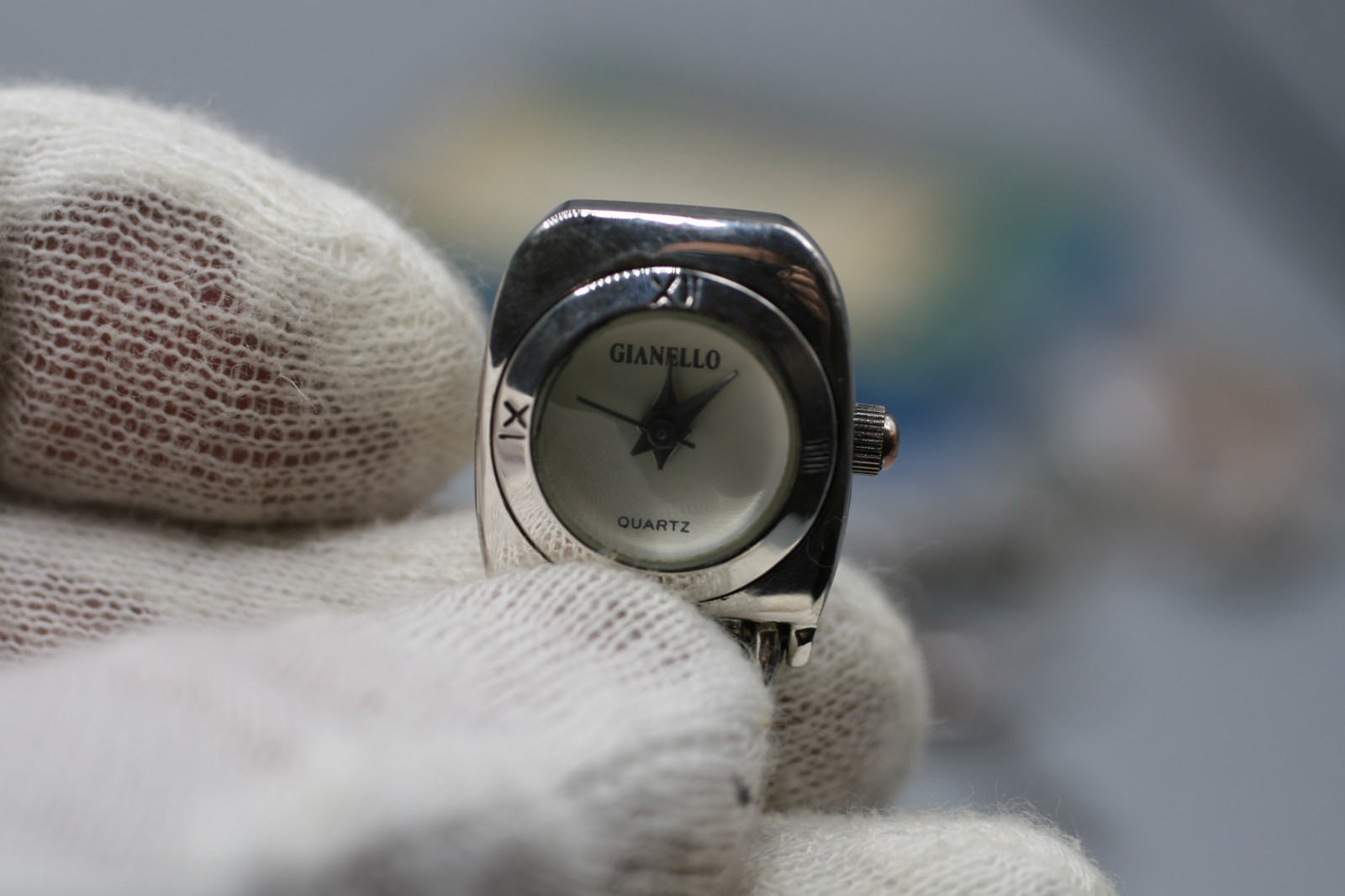 Gianello Sterling Silver womens   pendant watch