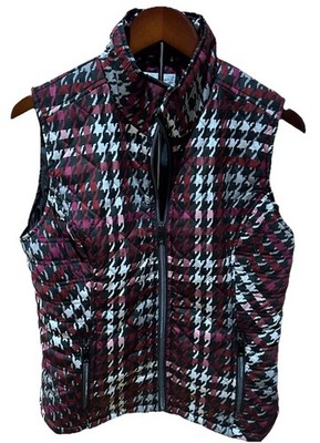 Christopher Banks Puffer Vest Size Small Multicolor Quilted Latter