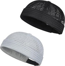 2 Pack Men s Breathable Brimless Docker Hat,L...