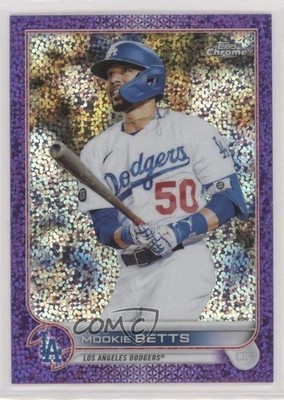 2022 Topps Chrome Purple Speckle Refractor 147/299 Mookie Betts #100 0s9t