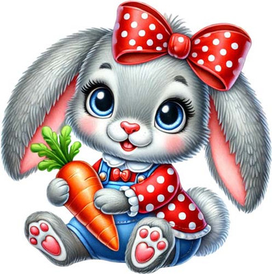 Grau Ostern Cartoon Hase Kaninchen Wandbild Schlafzimmer Vinyl Aufkleber Abziehbild 6 Größen