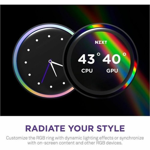 NZXT Kraken Elite 420 RGB 420mm AIO Liquid Cooler with 2.72" IPS LCD - 1 Pack - Afbeelding 4 van 6