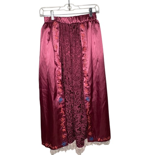 Radiant Rapunzel: Magenta Damask Regency Core Costume Skirt Small Princess Core