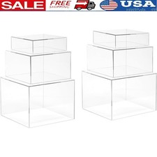 Acrylic Riser Cubes Stackable Display Stands Jewelry Cosmetics Figures New