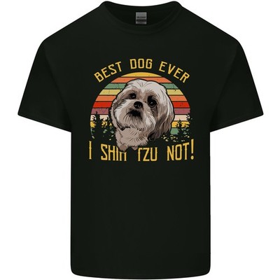 Beste Hund Ever I Shih Tzu Nicht Lustig Herren Leichte Baumwolle T-Shirt
