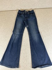 Levis Jeans Womens 27x32 Flare 726 Dark Wash High Rise Stretch Denim Boho Hippie