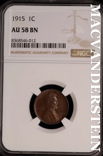1915 Lincoln Wheat Cent-NGC AU 58 Brown No Reserve #SLK923