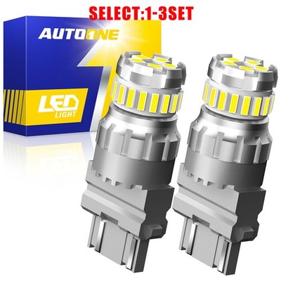 AUTOONE 3057 4157 3157 3156 LED Reverse Brake Turn Signal Light Bulb White SL