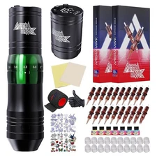 Tattoo Gun Kit with Two Tattoo Batteries Tattoo Pen Wireless Battery Tattoo Kit