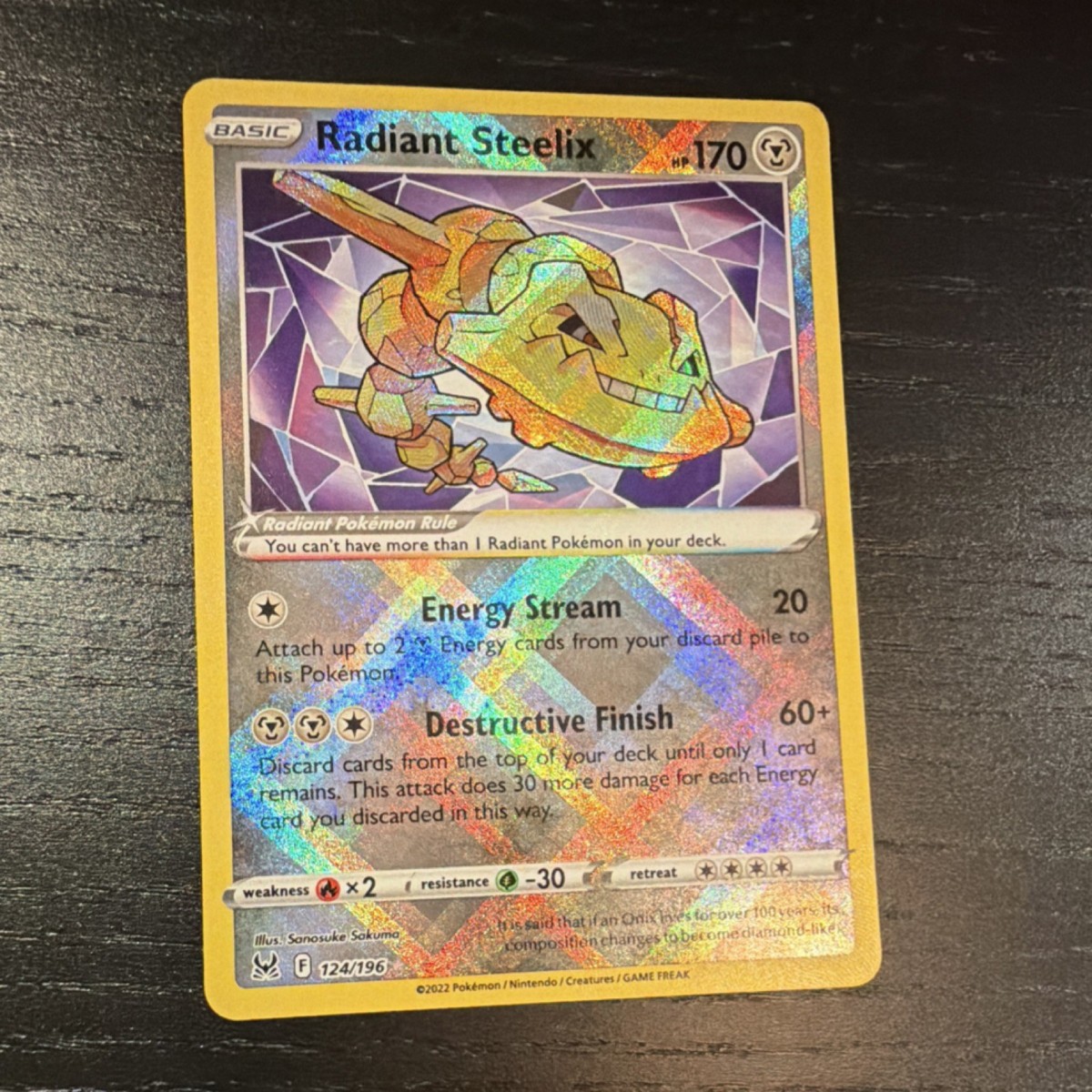 radiant steelix pokemon card value Pokémon Lost Origin Holo Radiant Rare 124/196 170 HP Basic style setup or your main portfolio The Most Valuable Radiant Pokemon