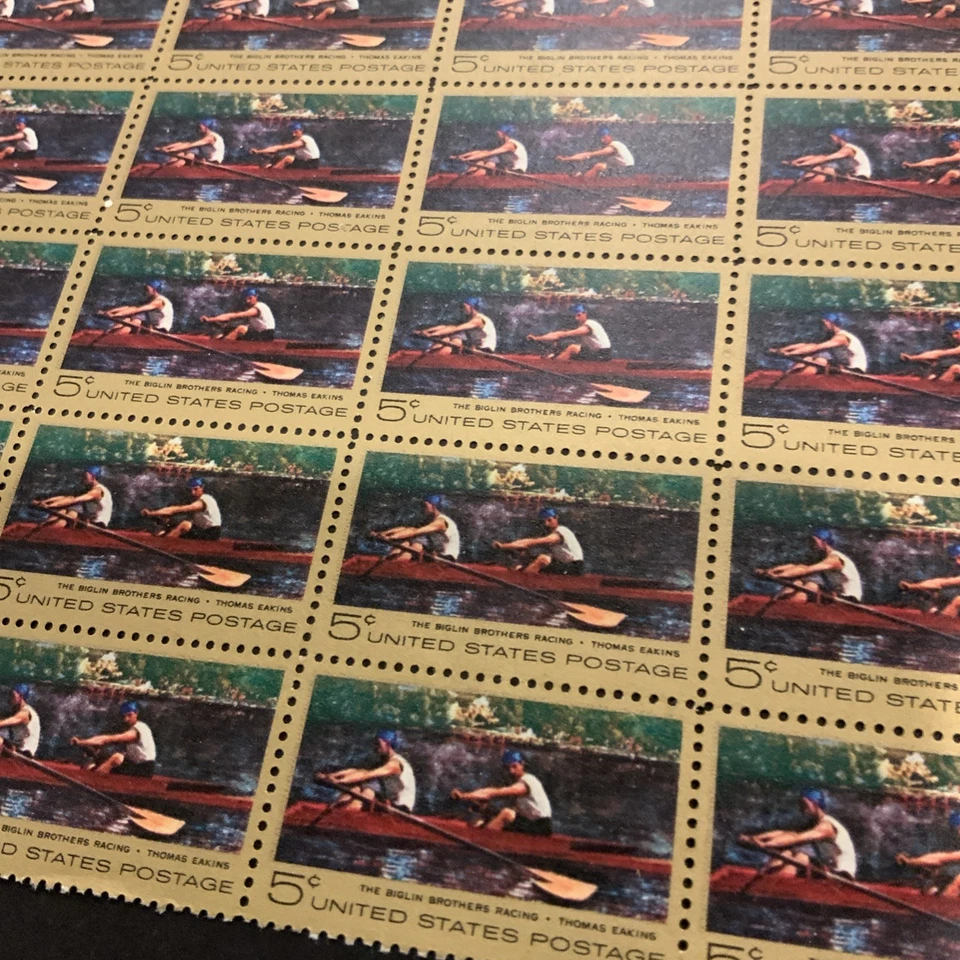 US Stamp - 1967 Thomas Eakins Art - Block Of 25 Stamps - Scott #1335 - Image 3 of 4