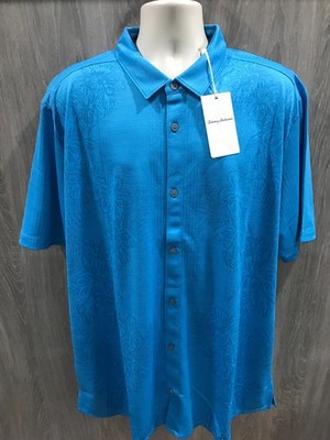 Tommy Bahama Big & Tall Men's Size 3XLB Blue Palm Coast Cascade Shirt $138 NWT