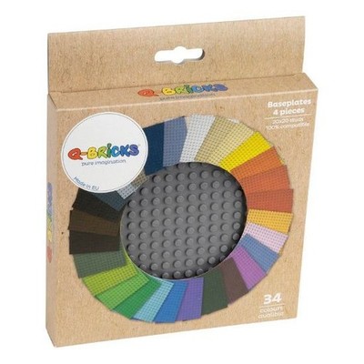 Q-Bricks - Basis Platte 20 x 20 Kartonbox 4 Stück - Farbe Staubgrau