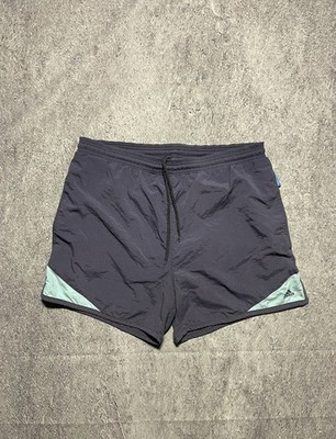 Adidas Vintage EQT Style Shorts - Anthrazitgrau und Wassergrün - Größe S