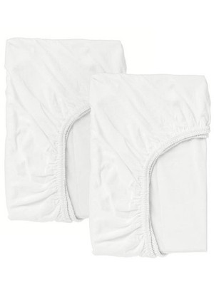 Ikea LEN 2x Spannbettlaken für Babybett weiß 70x140 203.740.98 NEU