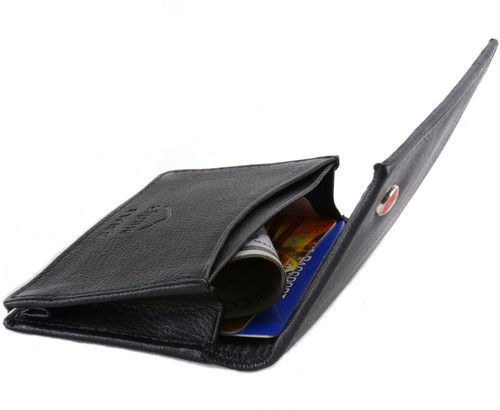 Alpine Swiss Expandable Business Card Case Genuine Leather Front Pocket Wallet - Picture 5 of 7