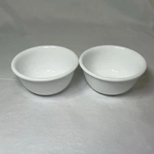 2 Corelle 6oz. Vitrelle Glass Winter Frost Ramekin Bowl Used