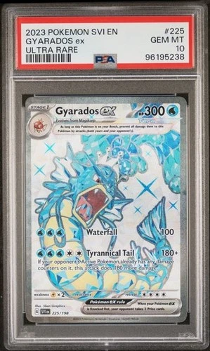 POKEMON GYARADOS ex 2023 SCARLET & VIOLET #225 ULTRA RARE PSA 10