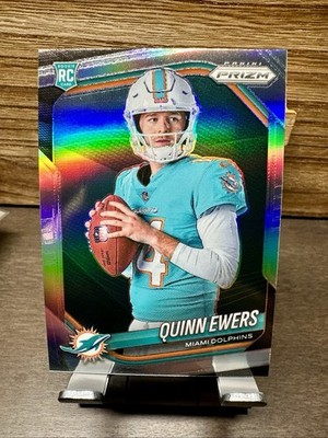 2025 Panini Prizm Quinn Ewers Variation Rookie Silver Prizm Dolphins (RC) SP