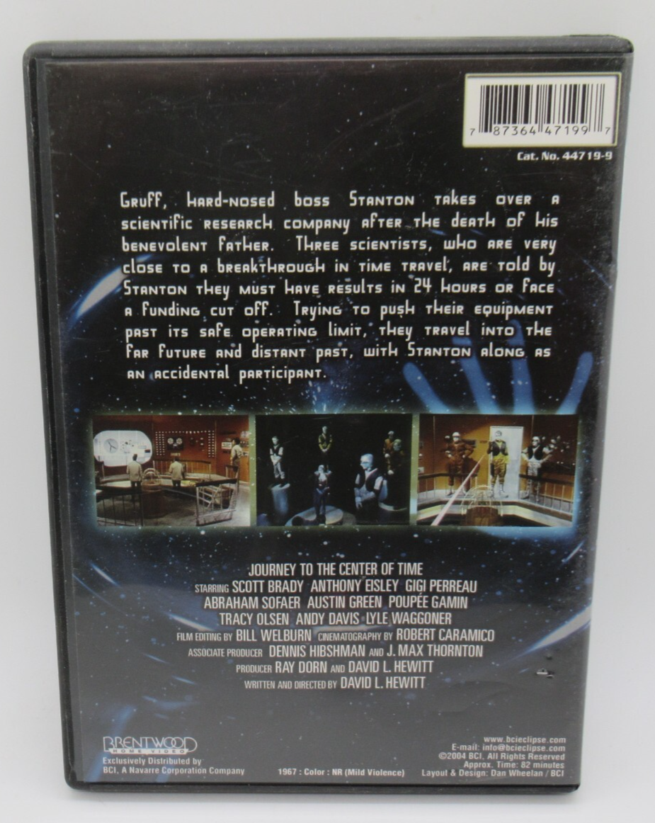 JOURNEY TO THE CENTER OF TIME DVD MOVIE, SCOTT BRADY, ANTHONY