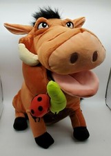 Pumbaa Plush Disney's Lion King Warthog Plush With Mouthful Of Bugs EUC