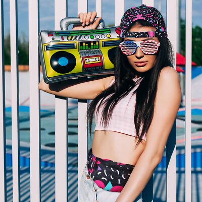 2 Pcs 80s 90s Fanny Pack for Women Men 90s Outfit Hat  display picture 1