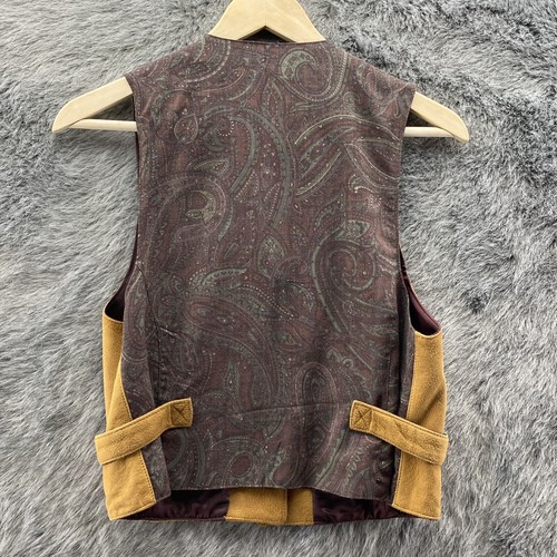 Timberland hellbraune Lammlederweste Weather Gear Paisley Vintage Western Damen S - Bild 8 von 16