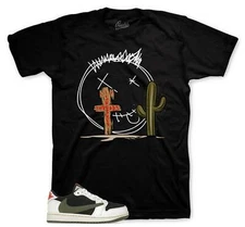 Shirt To Match Jordan 1 Travis Scott Olive Shoes  - ST Cactus Tee