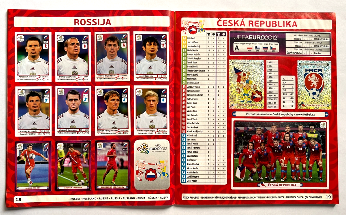 2012 UEFA EURO POLAND UKRAINE Sticker Album 100% Complete Chile