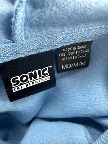 Sonic the Hedgehog Boys Hoodie Lets Go Light Blue Size Medium Brand New - Picture 7 of 7