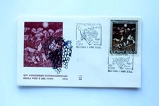 45th D.O.C. GRAPE AND WINE FESTIVAL COMMEMORATIVE POSTCARD 1974 BURDOCK (F3079)