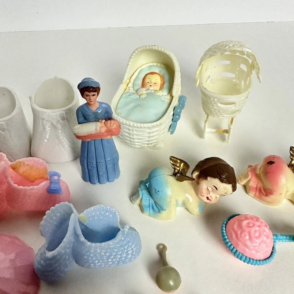 老式蛋糕装饰婴儿淋浴蛋糕挑选鹳宝宝套装 — 第 4/4 张图片