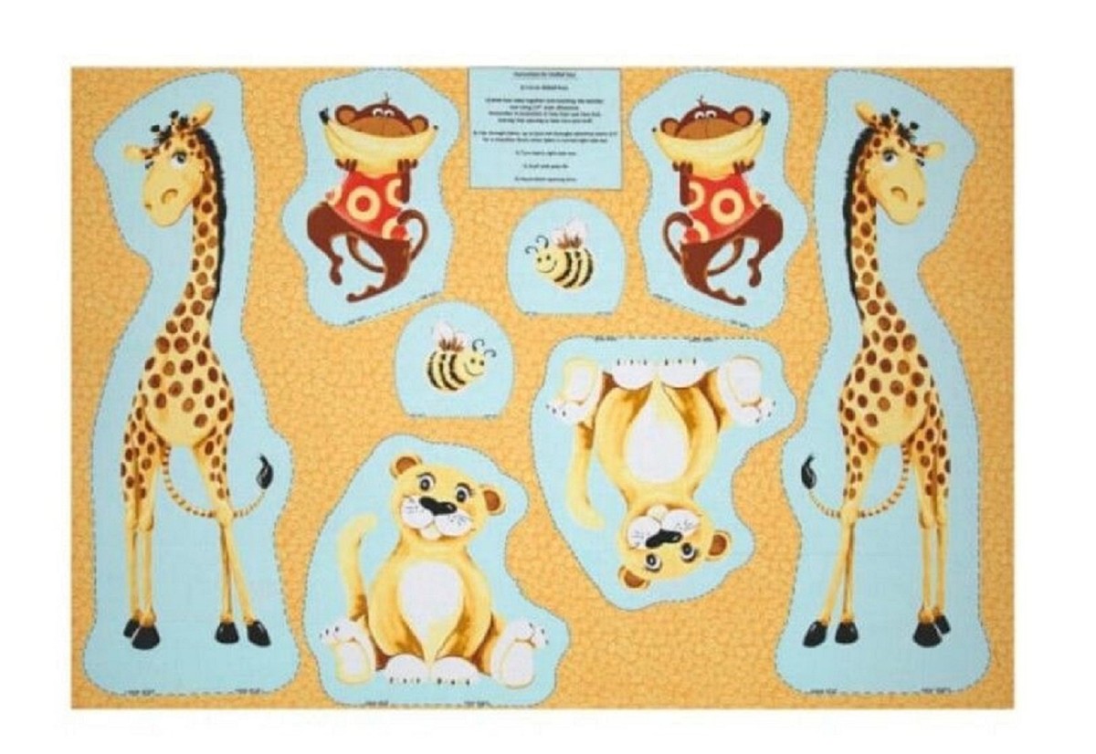 Susybee Buddies Giraffe Monkey Lion Bee Cutout Toys Cotton