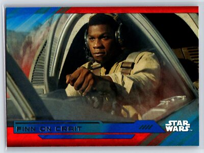 2017 Topps Star Wars: The Last Jedi Finn on Crait Blue Parallel #95