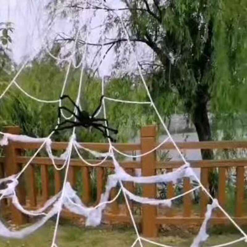 CHENBOOW Halloween Deko - 3x Leuchtende Spinneneiersäcke 90cm Für Gruselige Partydeko